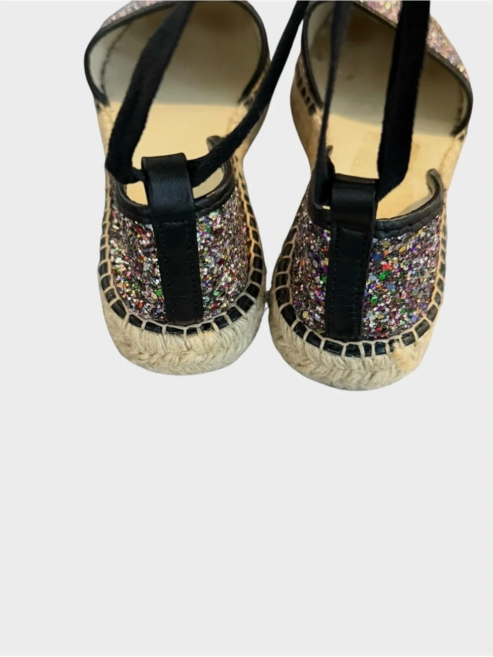 Revolve Free People Paradise Multicolor Glitter Espadrille Ankle-Tie Flats